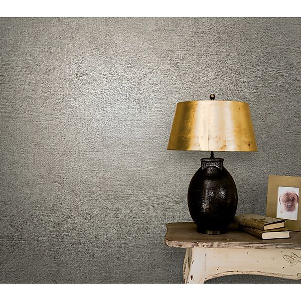 Marburg Vliestapete Vintage Deluxe Roststruktur Grau-Beige FSC® günstig online kaufen