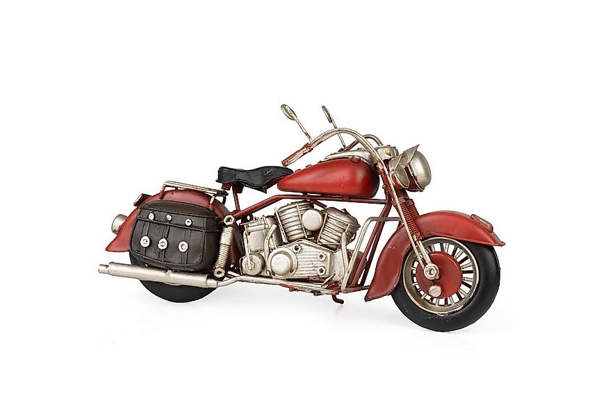 Moritz Dekofigur Blech-Deko Motorrad mit Gepäck rot, Polyresin Figuren Deko günstig online kaufen