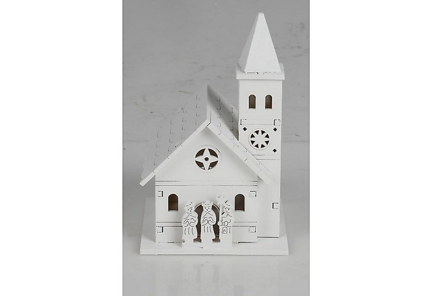 BURI Dekofigur Weihnachten Dekohaus aus Holz 1LED Dekofigur Advent Dekorati günstig online kaufen