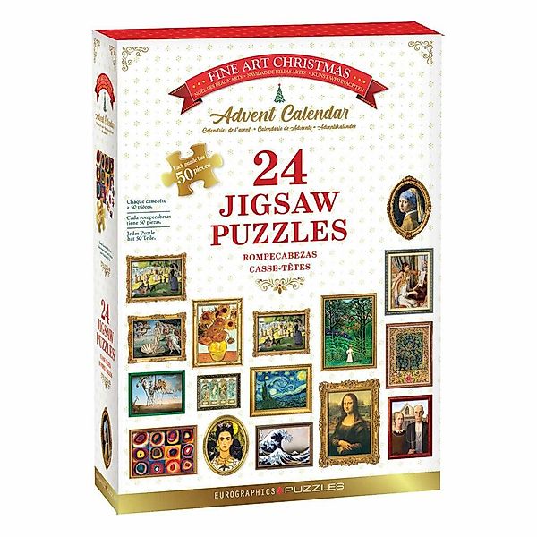 EUROGRAPHICS Adventskalender Puzzle Masterpieces, 25 x günstig online kaufen