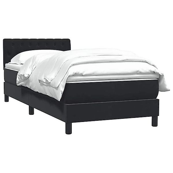 vidaXL Bett Boxspringbett mit Matratze Schwarz 100x220 cm Samt günstig online kaufen