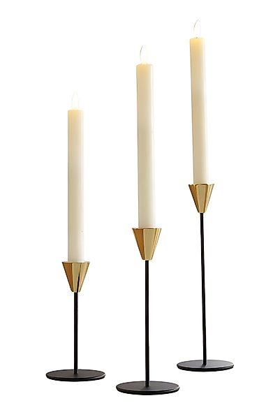 Dekoleidenschaft Kerzenständer "Schwarz & Gold" 16 günstig online kaufen