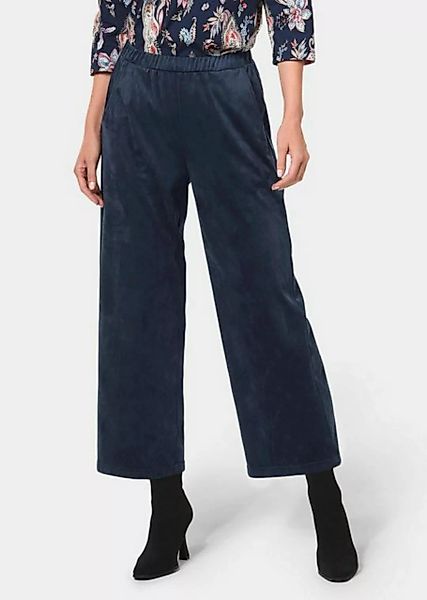 GOLDNER 7/8-Caprijeans Trendstarke Culotte in Velourslederoptik günstig online kaufen