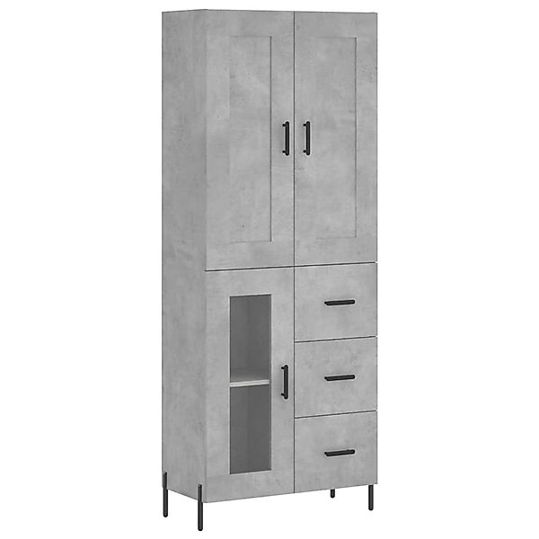 vidaXL Highboard Betongrau 69,5x34x180 cm Holzwerkstoff 3199949 günstig online kaufen