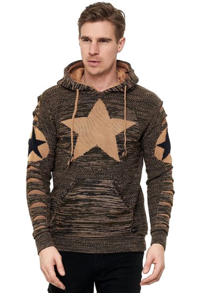 Rusty Neal Kapuzensweatshirt mit großem Stern-Design günstig online kaufen