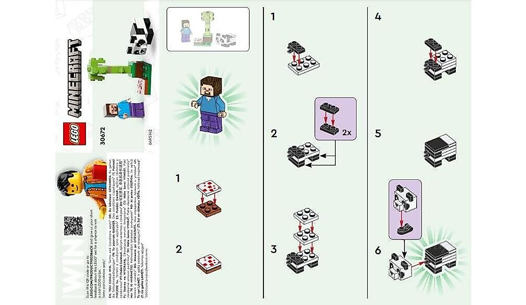 LEGO® 30672 Minecraft Steve mit Baby-Panda günstig online kaufen