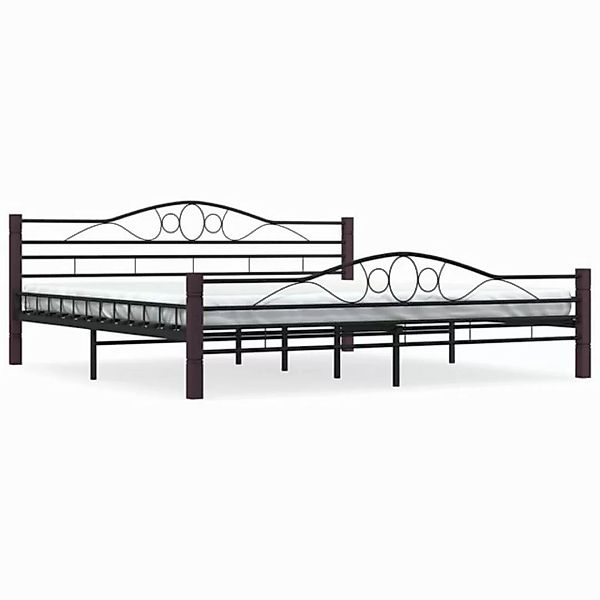 furnicato Bettgestell Schwarz Metall 200×200 cm (1-tlg) günstig online kaufen