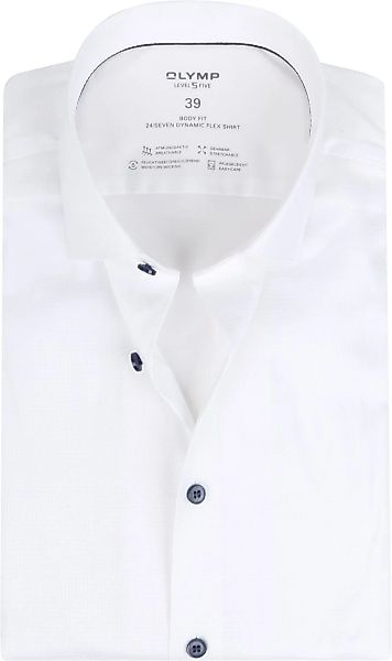 OLYMP Lvl 5 Hemd 24/Seven Dobby Weiß - Größe 40 günstig online kaufen
