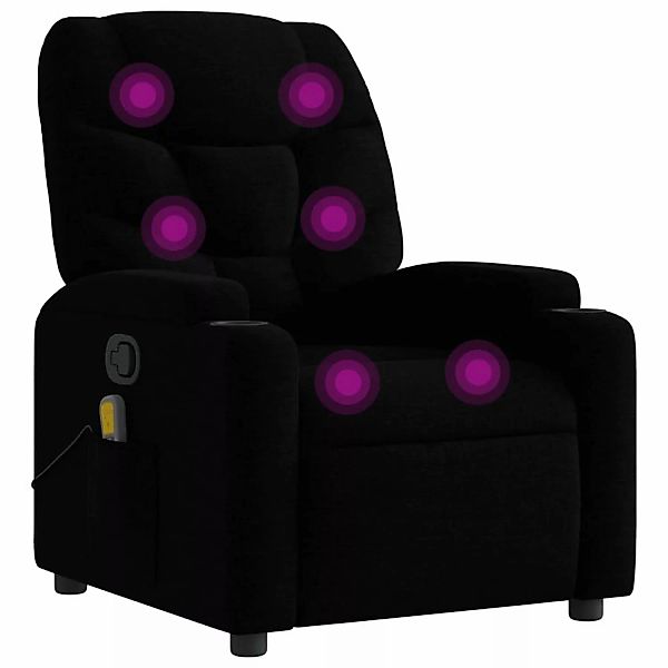 vidaXL Massagesessel Schwarz Stoff Modell 5 günstig online kaufen