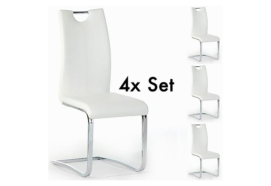 IDIMEX Esszimmerstuhl SABA (4 St), 4 x Schwingstuhl Freischwinger Esszimmer günstig online kaufen