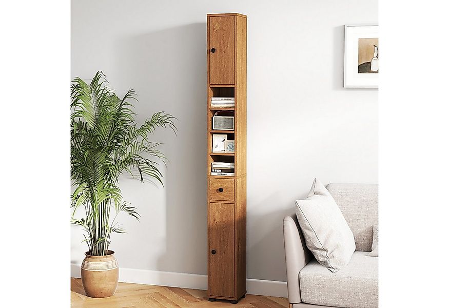 COSTWAY Hochschrank Badschrank schmal, verstellbaren Regal, 20x20x180cm, We günstig online kaufen