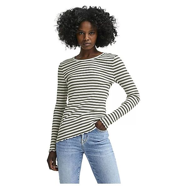 Selected Anna Stripe Langarm-t-shirt M Kalamata / Stripes W Snow White Stri günstig online kaufen