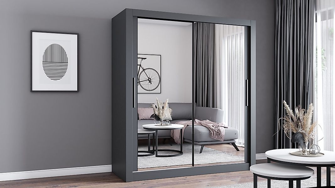 MOEBLO Spiegelschrank MILKO (Schwebetürenschrank 2-3 türig günstig online kaufen