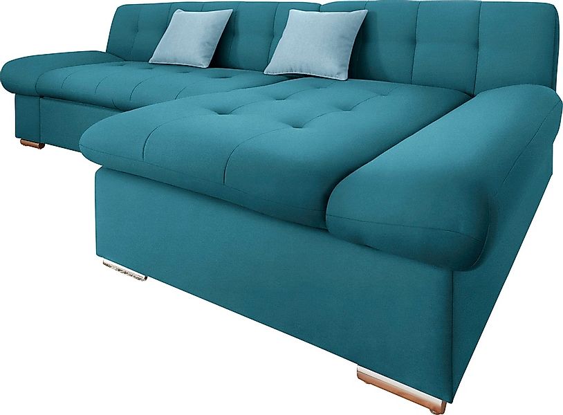 TRENDMANUFAKTUR Ecksofa "Reggae II, moderne Optik, Armteilverstellung, B/T günstig online kaufen