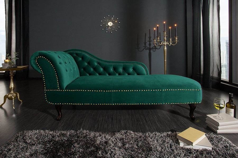 riess-ambiente Recamiere CHESTERFIELD 170cm smaragdgrün, 1 günstig online kaufen