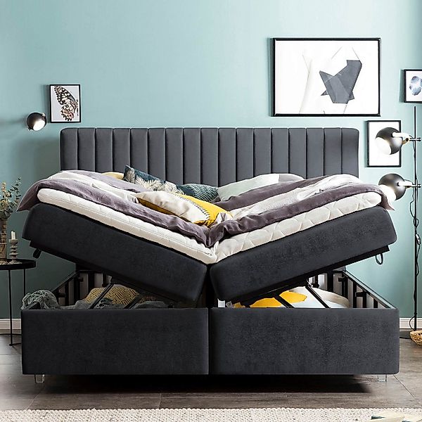 BettCo Stauraumbett Boxspringbett mit Bettkasten Paris günstig online kaufen