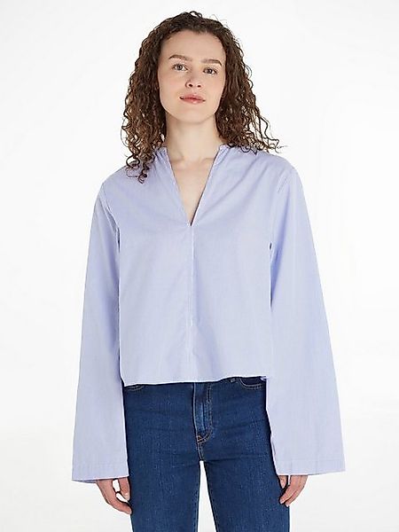 Tommy Hilfiger Hemdbluse COTTON STP V-NECK günstig online kaufen