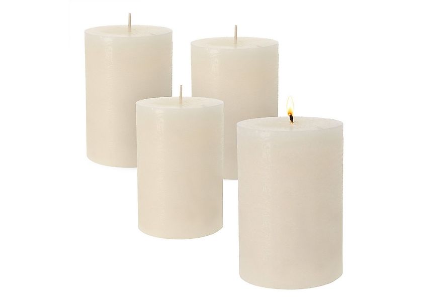 Spetebo Stumpenkerze Echtwachs rustikal Stumpenkerzen 10 x 7 cm (Anzahl, 1- günstig online kaufen