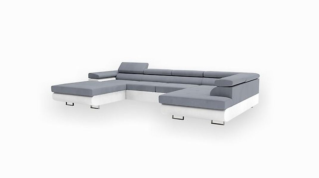 Goldstoff Wohnlandschaft RELAX U Ecksofa mit Schlaffunktion, Kunstleder & S günstig online kaufen