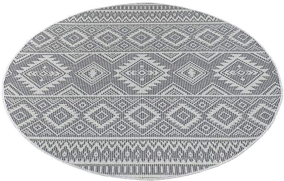 Carpet City Outdoorteppich "PALM3522" rund 5 mm Höhe Wetterfest & UV-bestän günstig online kaufen