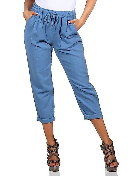 Mississhop 7/8-Hose Damen Baumwollhose Capri Hose Haremhose M.373 günstig online kaufen