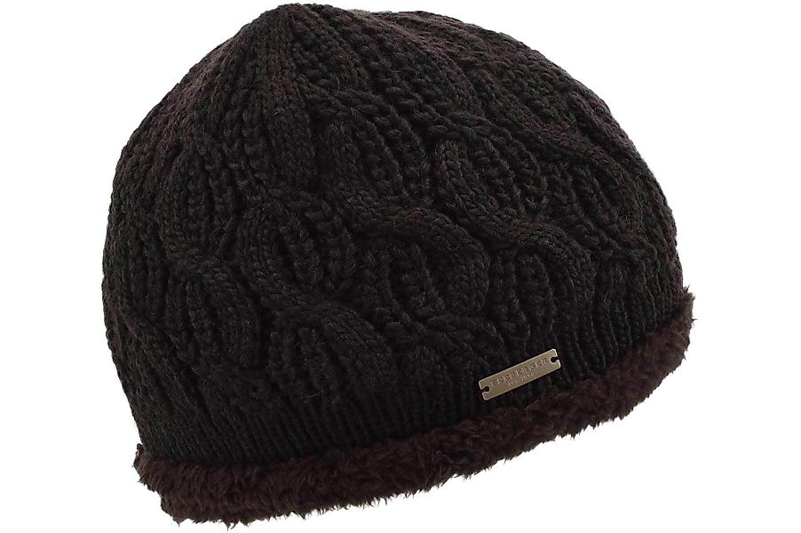 Seeberger Strickmütze Strickmütze mit Kunstfell Futter günstig online kaufen