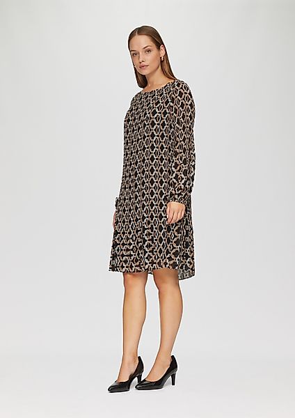 s.Oliver Minikleid Kleid Plissiertes Chiffonkleid mit günstig online kaufen