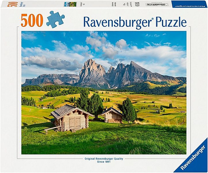 Ravensburger Puzzle Dolomitenidylle Seiser Alm, 500 Puzzleteile, Made in Ge günstig online kaufen