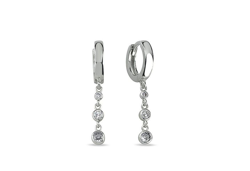Nisan Ohrring-Set, 925 Sterling Silber Ohrringe Damen – Creolen mit 3 Zirko günstig online kaufen