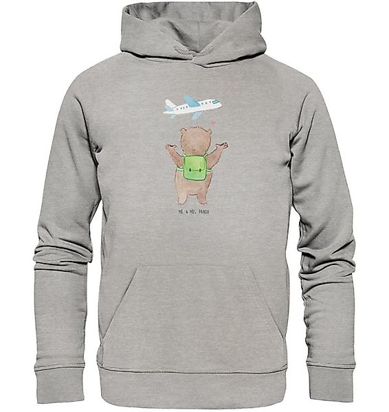 Mr. & Mrs. Panda Hoodie Bär Flugzeug Größe XL - Heather Grey - Geschenk, fü günstig online kaufen
