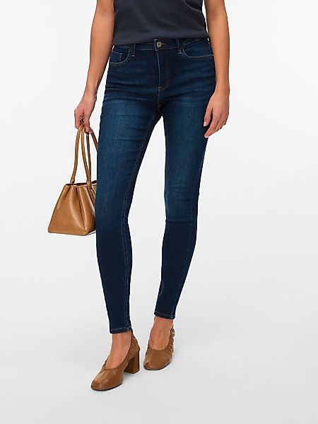 Vero Moda Skinny-fit-Jeans "VMPOLLY MR SKINNY JEANS RA3051 NOOS" Baumwollmi günstig online kaufen