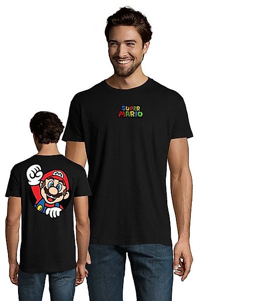 Hubihu T-Shirt Super Mario Front Stick mit riesigem Rücken Druck in Rot und günstig online kaufen