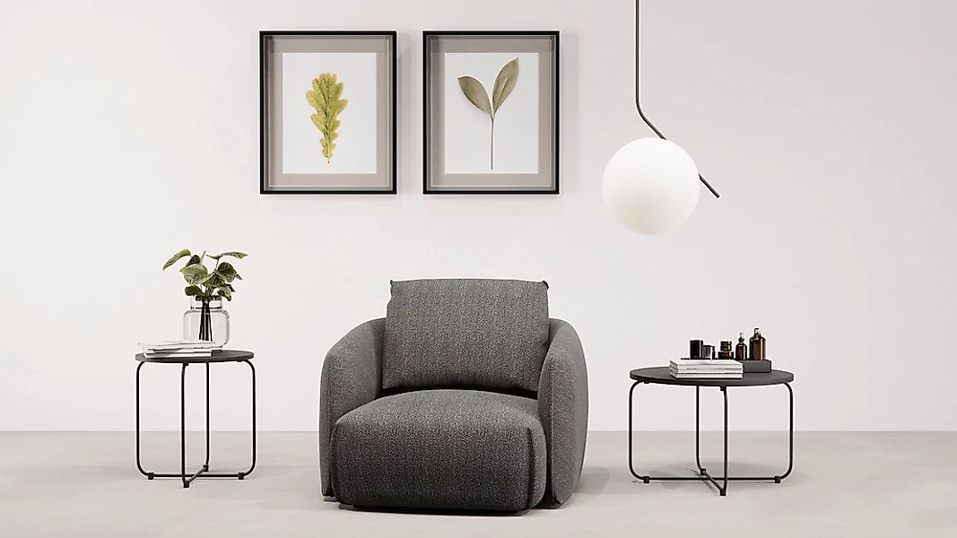 TRENDMANUFAKTUR Sessel "Shawn, Loungesessel, Designsessel, elegant geschwun günstig online kaufen