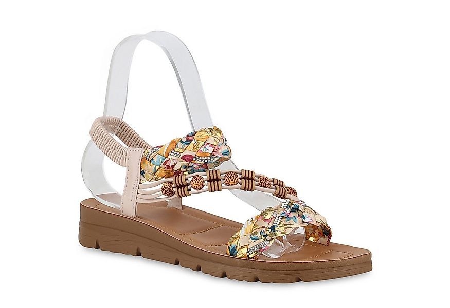 VAN HILL 840960 Riemchensandale Damen Riemchensandalen Sandalen Prints Stra günstig online kaufen