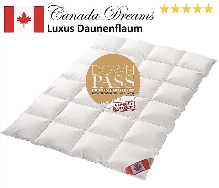 Canada Daunenbettdecke Canada Dreams Luxus extra Winter Hochsteg Daunendeck günstig online kaufen