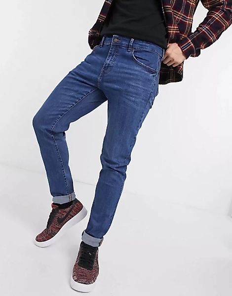 Pull&Bear – Skinny-Jeans in Mittelblau günstig online kaufen