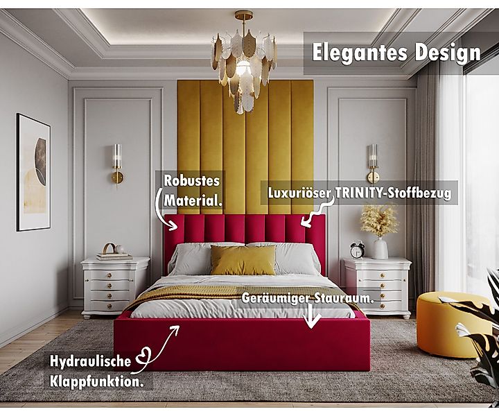 thematys Polsterbett Stauraumbett aus Velours Bett günstig online kaufen