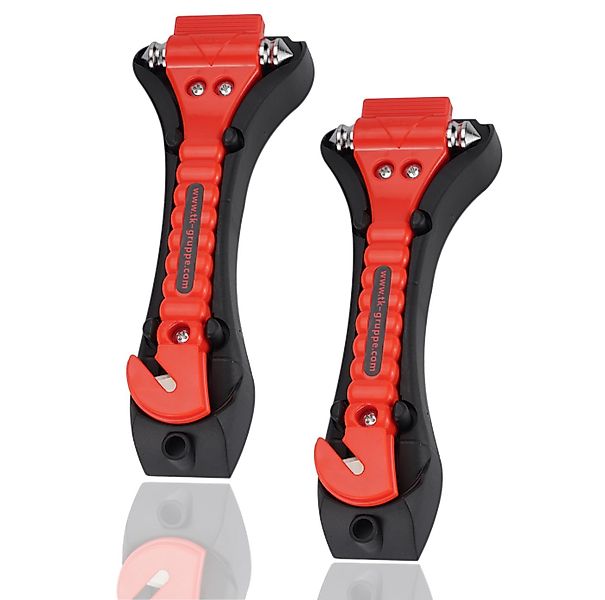autogadget® Hammer 2er Notfallhammer Autozubehör Set Nothammer - mit Gurtsc günstig online kaufen