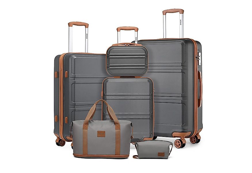 KONO Trolleyset Kombi-Set: Hartschalen-Koffer + Handgepäcktasche, (6 tlg) günstig online kaufen
