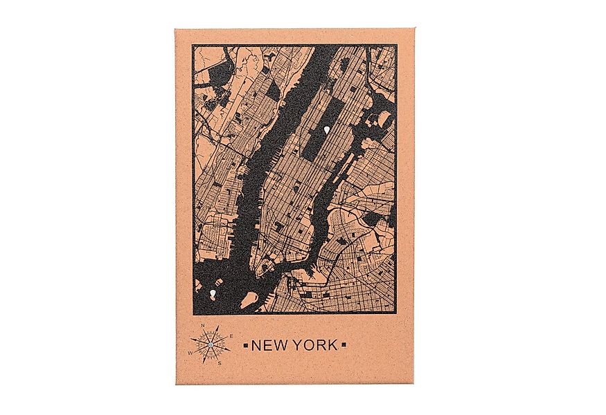 UNUS HOME Wanddekoobjekt Kork Wandbild Weltkarte 61x41 cm Pinnwand aus Natu günstig online kaufen