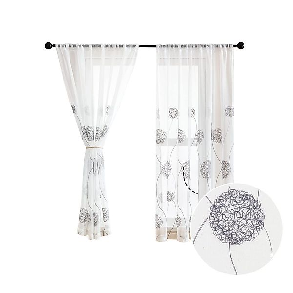 BYSURE Gardine, Stangendurchzug (2 St), transparent, günstig online kaufen