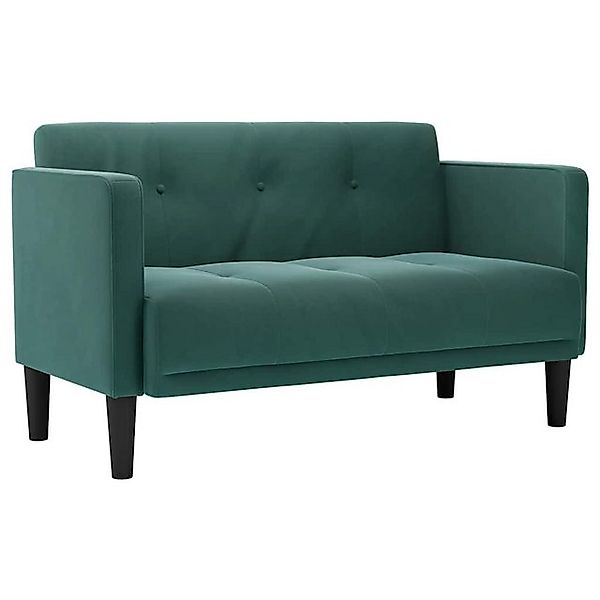 vidaXL Sofa Zweisitzer-Sofa Dunkelgrün 111 cm Samt günstig online kaufen