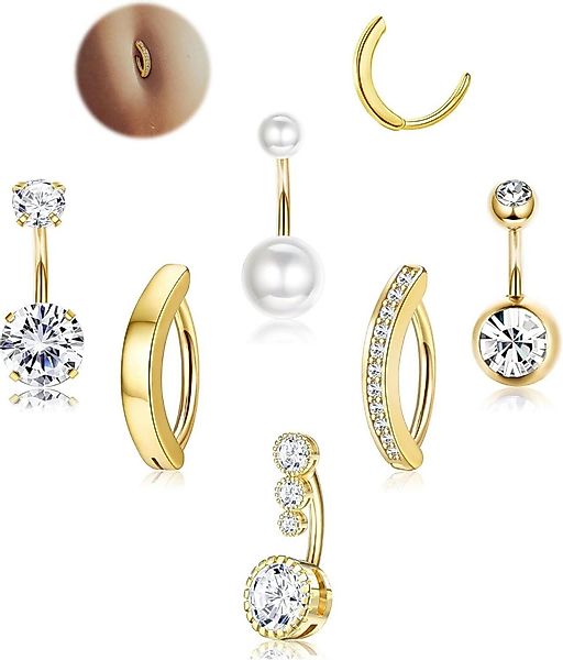 FIOROYAL Bauchnabelpiercing-Set 6er Set 14G Bauchnabelpiercing günstig online kaufen