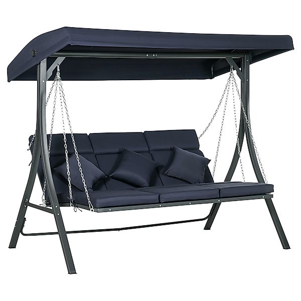 Outsunny Hollywoodschaukel 3-Sitzer, bis 270 kg belastbar, Schaukelbank mit günstig online kaufen
