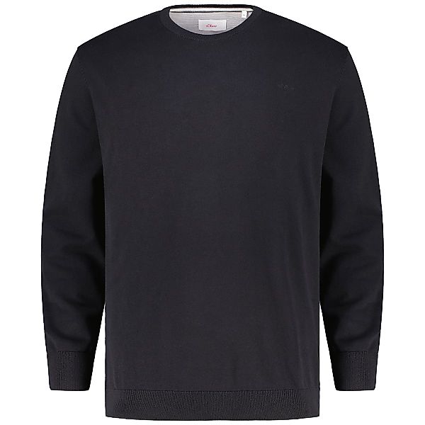 s.Oliver Feinstrickpullover aus Baumwolle Farbe schwarz Größe: 5XL günstig online kaufen