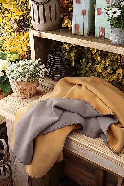 Biederlack Wohndecke "Doubleface" mit geketteltem Zierstich günstig online kaufen
