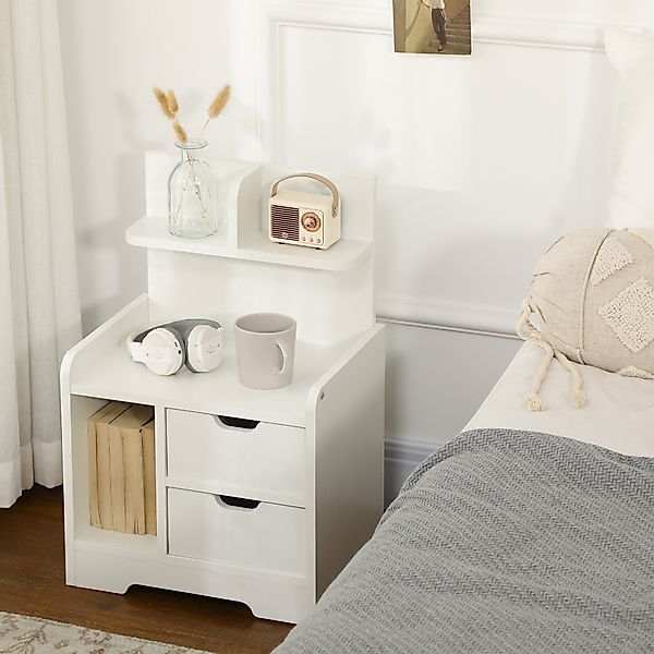 HOMCOM Nachttisch mit 2 Schubladen Nachtschrank moderner Nachtkommode mit o günstig online kaufen