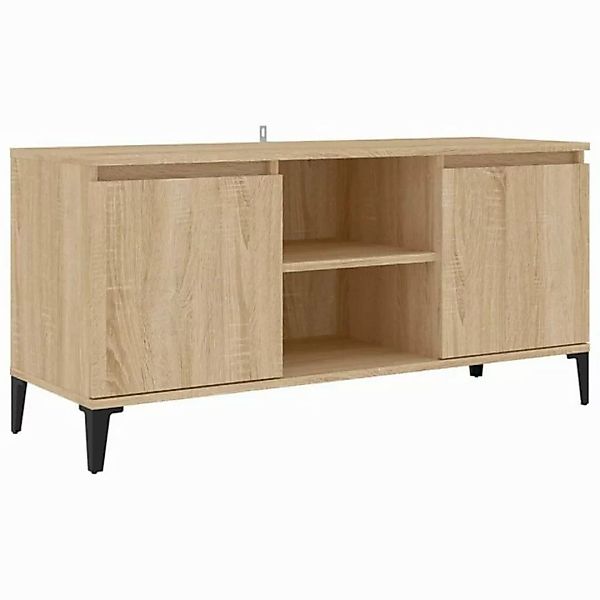 furnicato TV-Schrank mit Metallbeinen Sonoma-Eiche 103,5x35x50 cm (1-St) günstig online kaufen