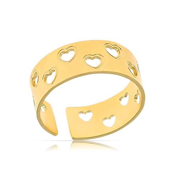 Made by Nami Fingerring Edelstahl Gold günstig online kaufen