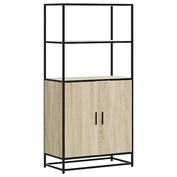 vidaXL Highboard Sonoma-Eiche 68x35x139 cm Holzwerkstoff und Metall 849050 günstig online kaufen
